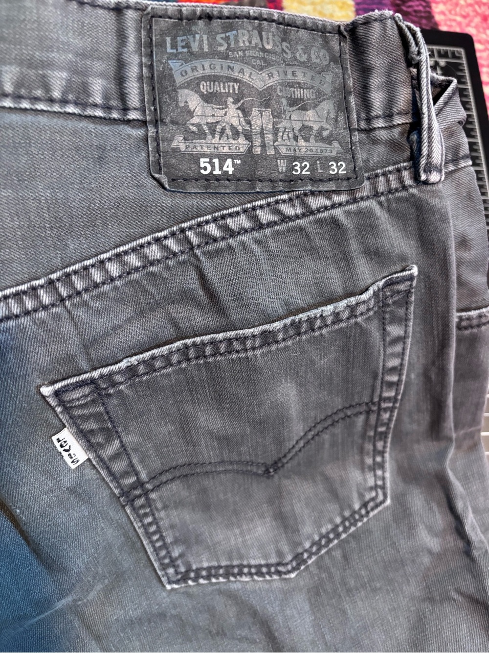 514 Levi’s Jean - Dark Gray Straight Leg Fit Sz 32x32
